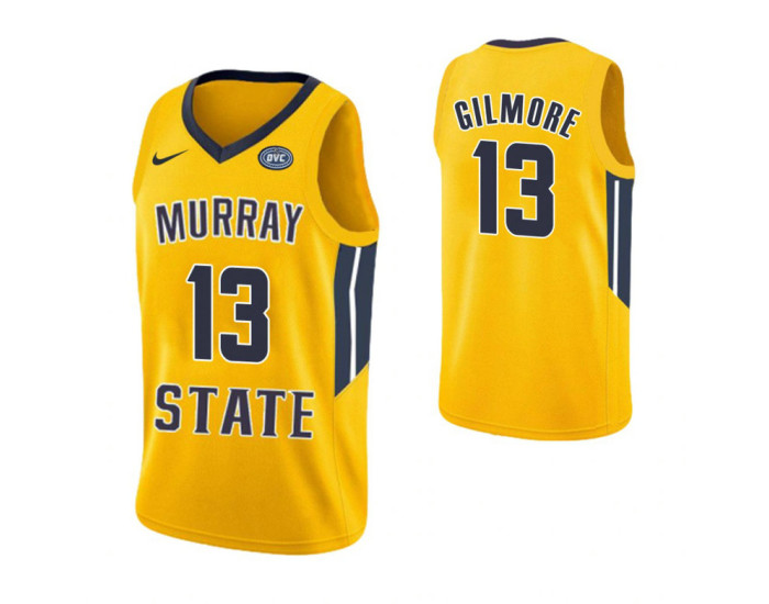 Youth Murray State Racers #13 Devin Gilmore Authentic College Basketball Jersey Yellow