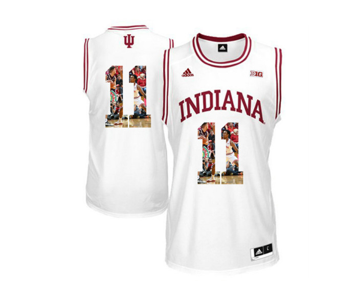 Indiana Hoosiers #11 Devonte Green Replica College Basketball Jersey White