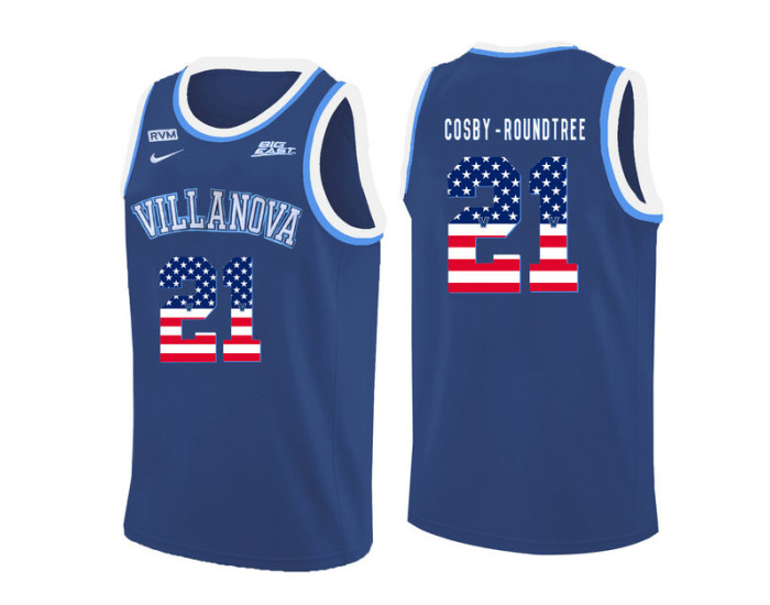 Youth Villanova Wildcats #21 Dhamir Cosby-Roundtree Authentic College Basketball Jersey Blue