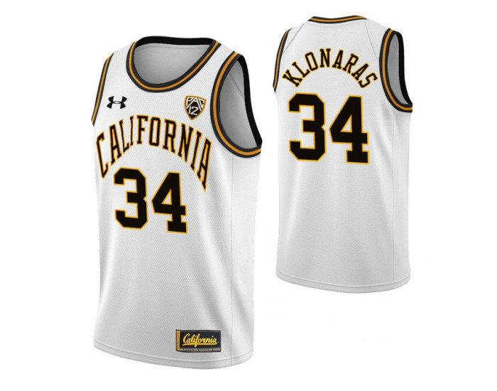 California Golden Bears 34 Dimitrios Klonaras Classic Authentic College Basketball Jersey White