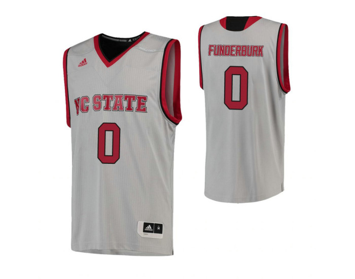 Youth NC State Wolfpack 0 DJ Funderburk Authentic College Basketball Jersey Gray