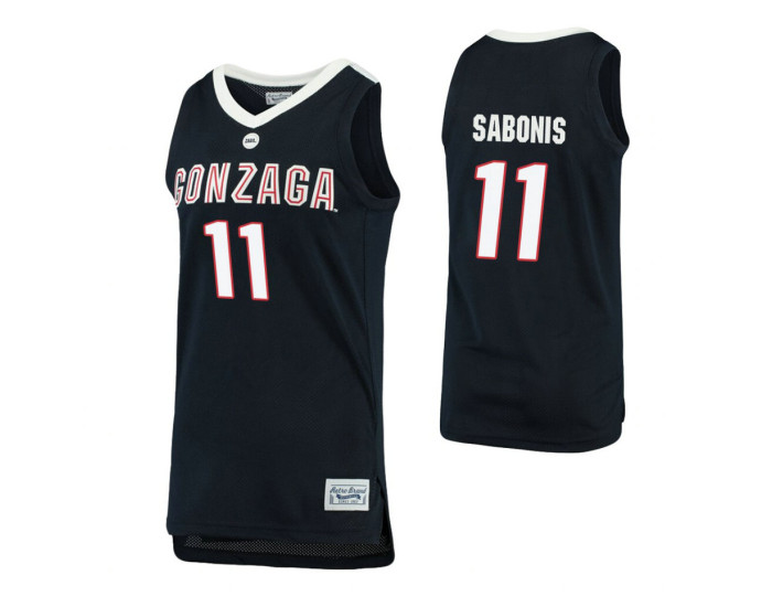 Gonzaga Bulldogs #11 Domantas Sabonis Navy Authentic College Basketball Jersey