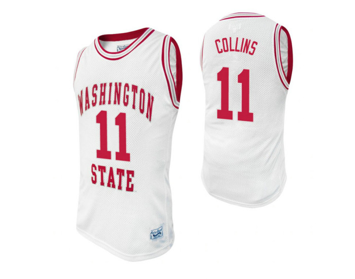 Youth Washington State Cougars #11 Don Collins White Authentic College Basketball Jersey