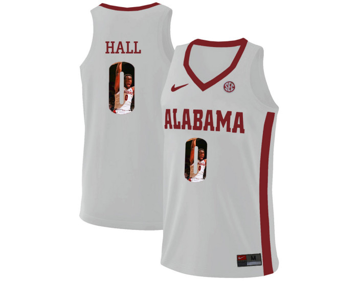 Alabama Crimson Tide #0 Donta Hall Authentic College Basketball Jersey White
