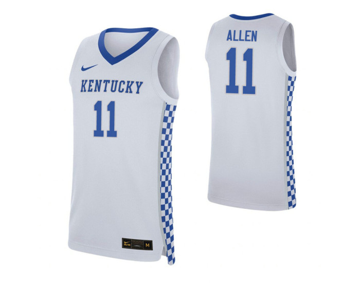 Dontaie Allen Kentucky Wildcats White Authentic College Basketball Jersey
