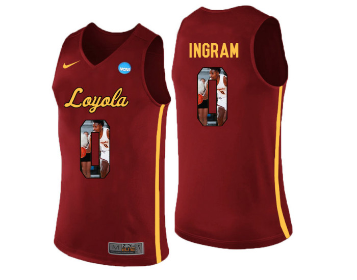Youth Loyola (Chi) Ramblers #0 Donte Ingram Replica College Basketball Jersey Red