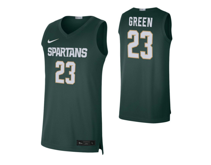 Michigan State Spartans #23 Draymond Green Green Authentic College Basketball Jersey