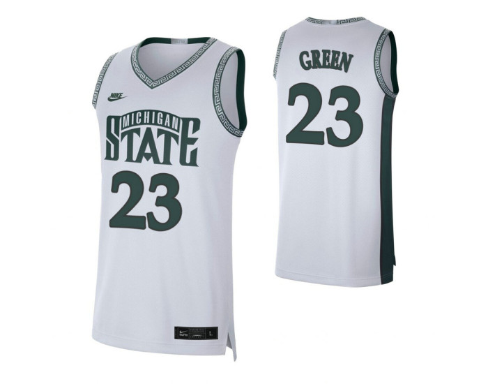 Michigan State Spartans #23 Draymond Green White Authentic College Basketball Jersey