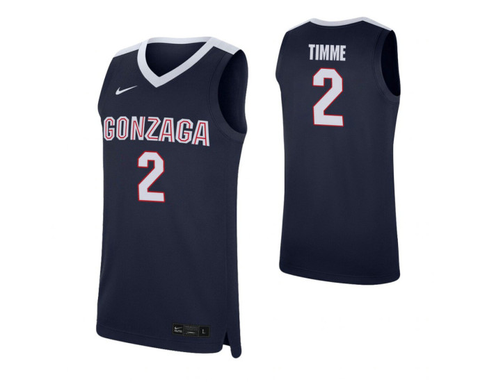 Drew Timme Authentic College Basketball Jersey Navy Gonzaga Bulldogs
