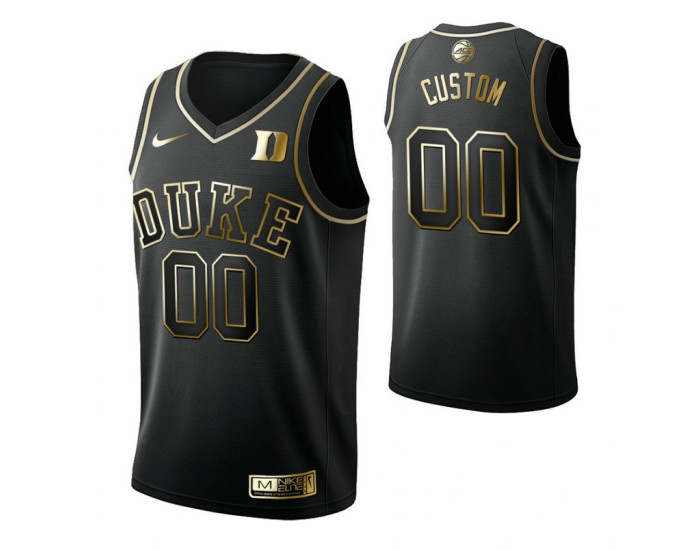 Duke Blue Devils Custom Limited Golden Edition Jersey Black