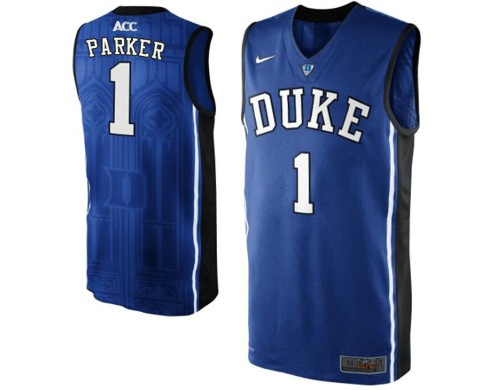 Duke Blue Devils #1 Jabari Parker Blue  Home Authentic College Basketball Jersey