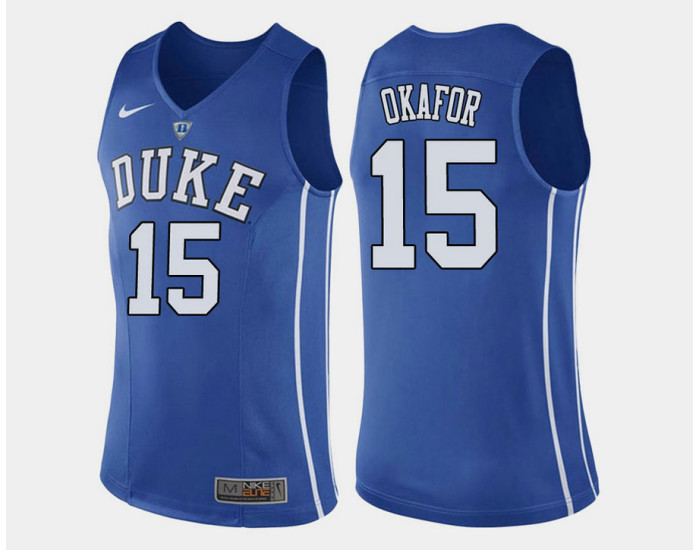 Duke Blue Devils #15 Jahlil Okafor Blue Home Authentic College Basketball Jersey