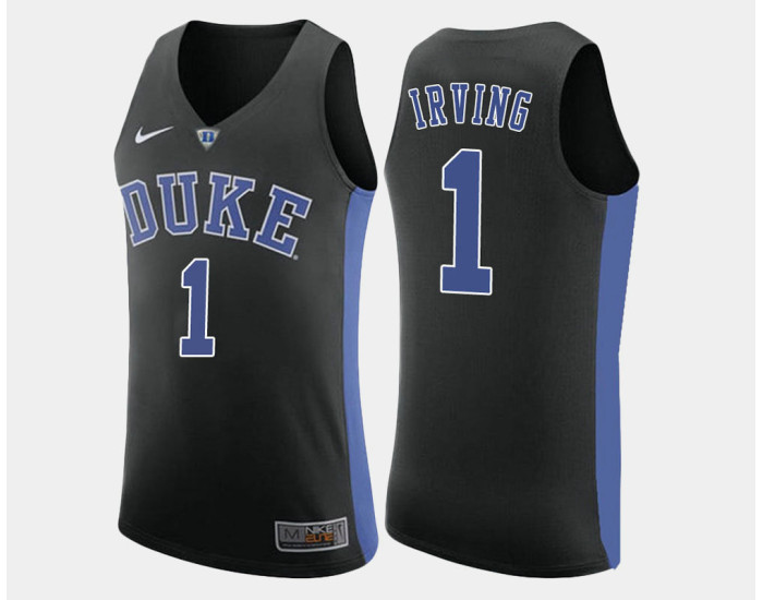 Youth Duke Blue Devils #1 Kyrie Irving Black Alternate Replica College Basketball Jersey