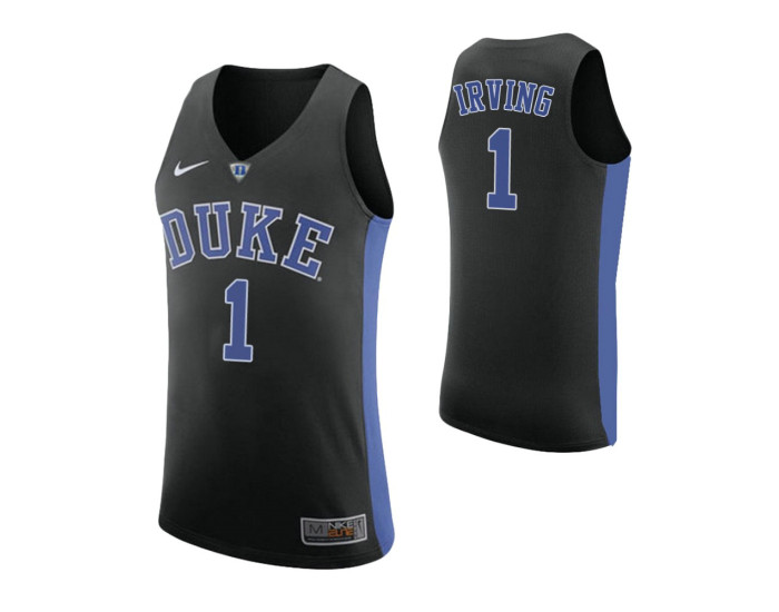 Duke Blue Devils #1 Kyrie Irving Authentic College Basketball Jersey Black