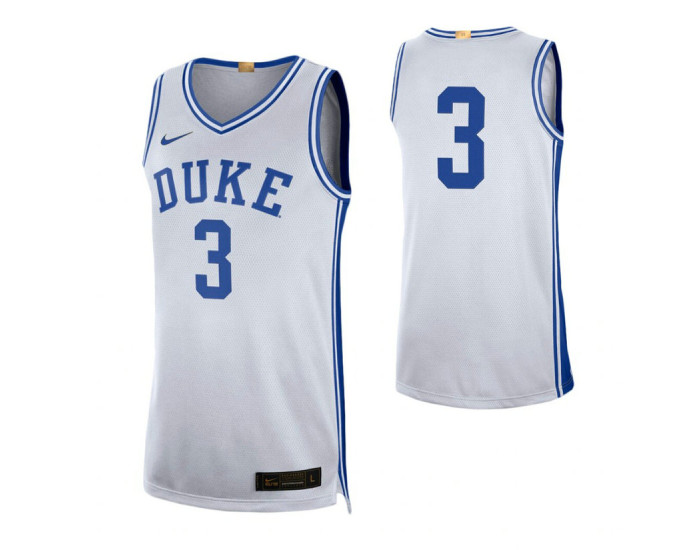 Duke Blue Devils #3 Limited Authentic College Basketball Jersey White