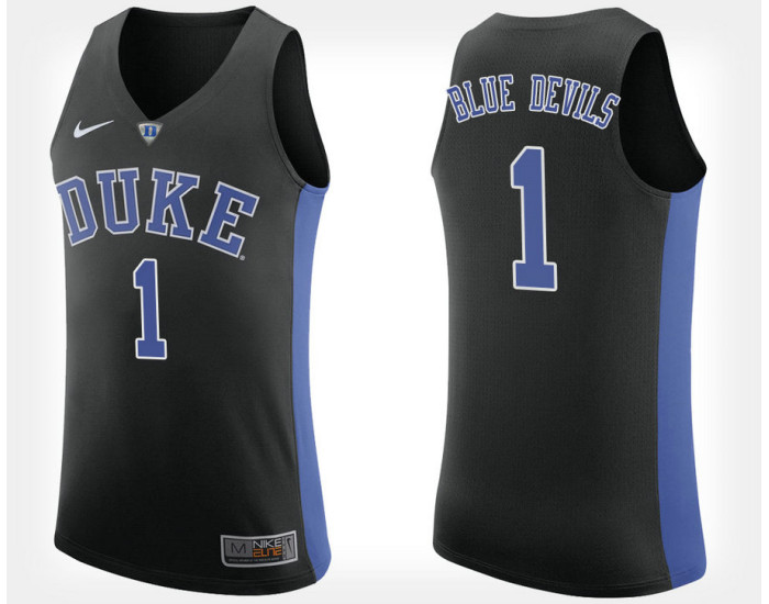 Duke Blue Devils NO. 1 Black Alternate Authentic College Basketball Jersey