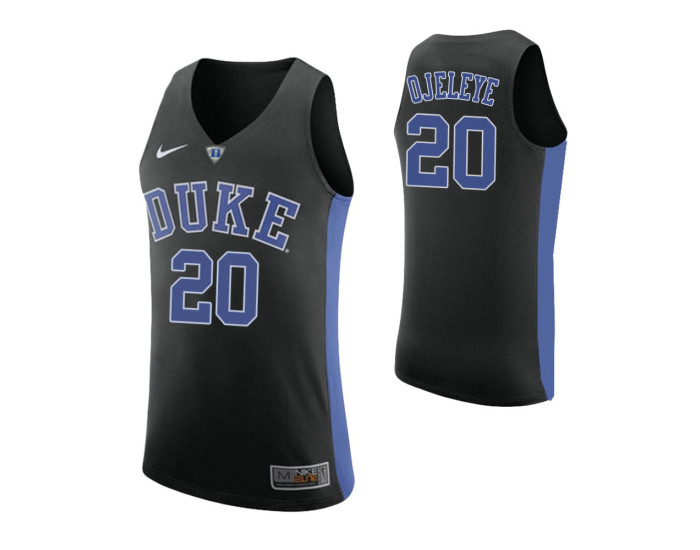 Duke Blue Devils #20 Semi Ojeleye Authentic College Basketball Jersey Black