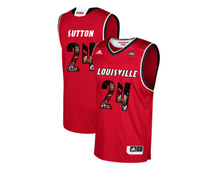 Youth Louisville Cardinals #24 Dwayne Sutton Authentic College Basketball Jersey Red