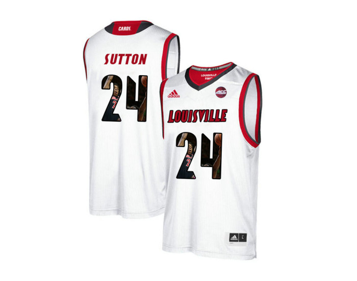 Louisville Cardinals #24 Dwayne Sutton Authentic College Basketball Jersey White