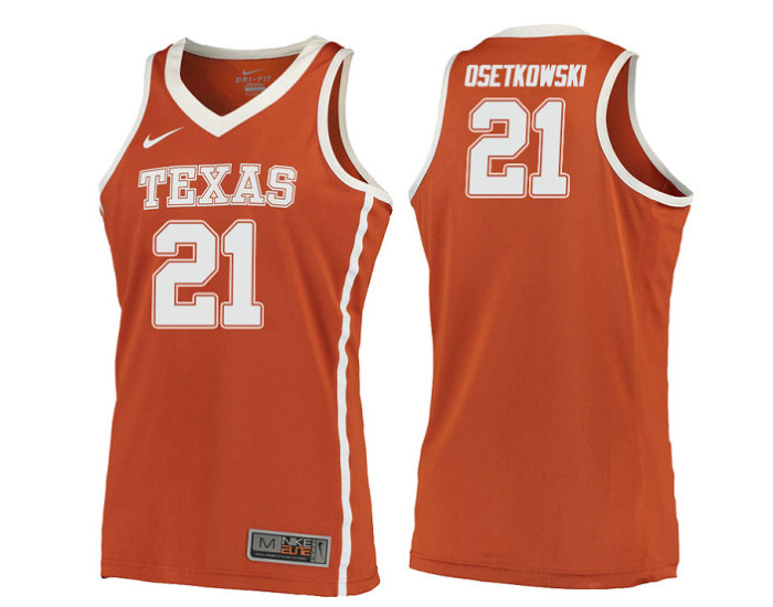 Youth Texas Longhorns #21 Dylan Osetkowski Authentic College Basketball Jersey Orange