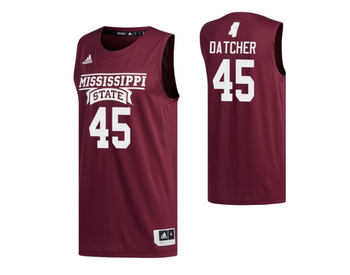 Mississippi State Bulldogs #45 E.J. Datcher Maroon Replica College Basketball Jersey