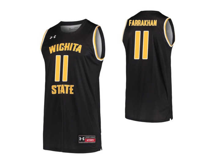 Wichita State Shockers Eli Farrakhan Authentic College Basketball Jersey Black