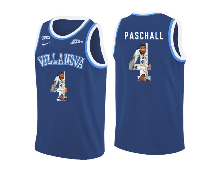 Villanova Wildcats #4 Eric Paschall Replica College Basketball Jersey Blue