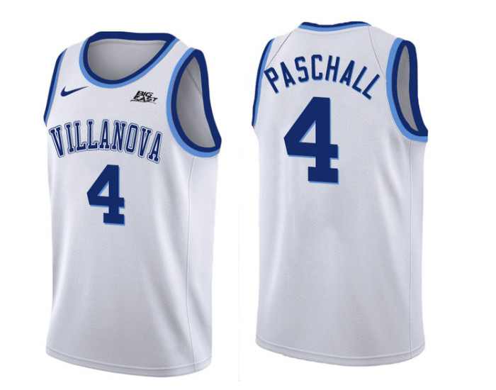 Villanova Wildcats #4 Eric Paschall Authentic College Basketball Jersey White
