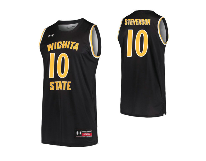 Youth Wichita State Shockers #10 Erik Stevenson Black Authentic College Basketball Jersey