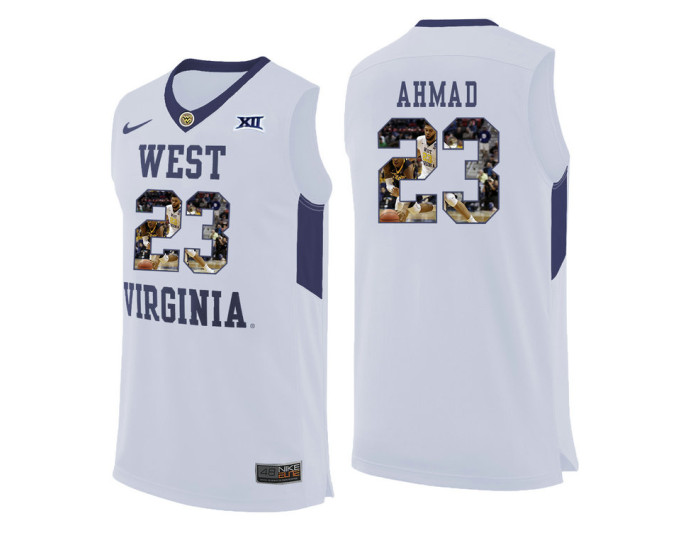 Youth West Virginia Mountaineers #23 Esa Ahmad Authentic College Basketball Jersey White