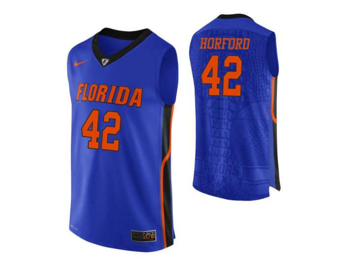 Florida Gators #42 Al Horford Authentic College Basketball Jersey Royal