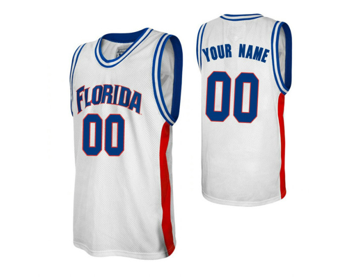 Florida Gators Custom College Basketball Alumni Jersey White