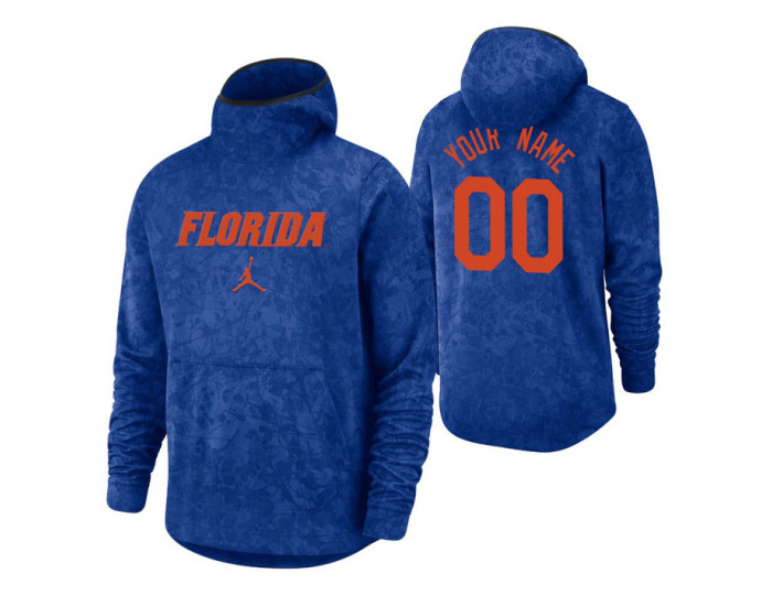 Florida Gators Custom Royal Basketball Spotlight Pullover Hoodie