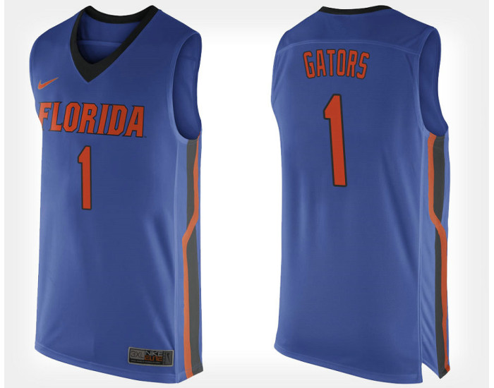 Florida Gators NO. 1 Blue Home Authentic College Basketball Jersey