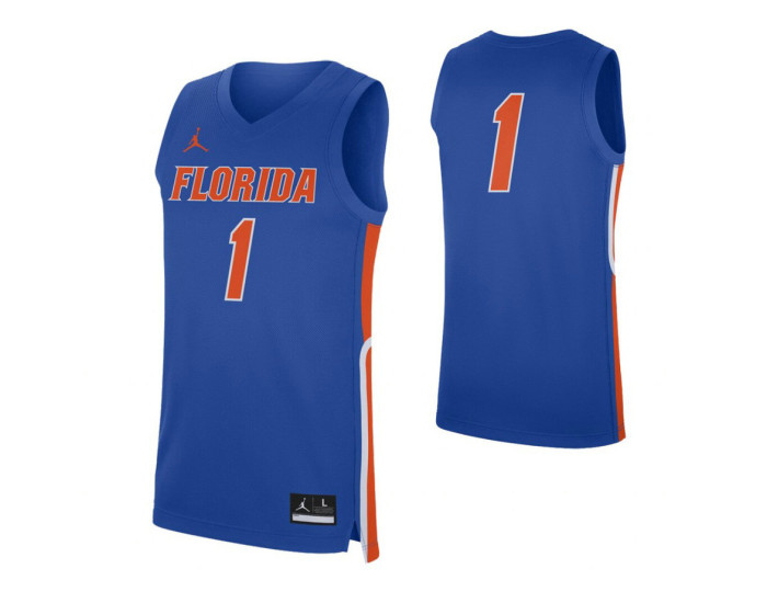 Florida Gators #1 Replica College Basketball Jersey Royal