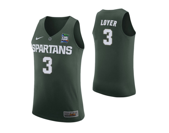 Michigan State Spartans #3 Foster Loyer Green Replica College Basketball Jersey