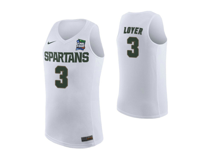 Youth Foster Loyer Michigan State Spartans White 2019 Final Four Replica College Basketball Jersey