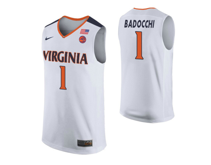 Virginia Cavaliers Francesco Badocchi Replica College Basketball Jersey White