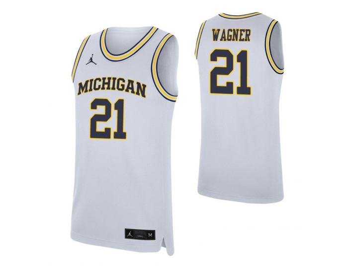 Youth Franz Wagner Replica College Basketball Jersey White Michigan Wolverines
