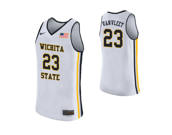 Wichita State Shockers #23 Fred Vanvleet Authentic College Basketball Jersey White