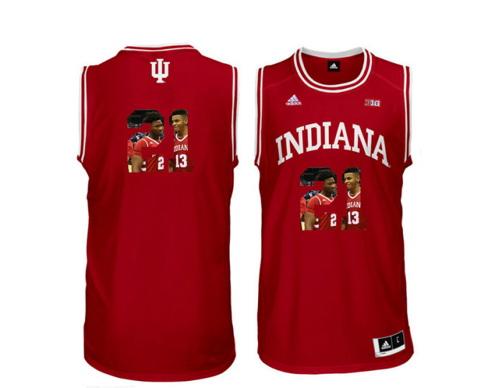Indiana Hoosiers #21 Freddie McSwain Jr. Authentic College Basketball Jersey Red