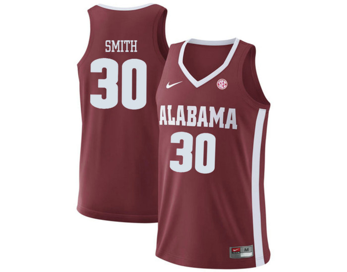 Youth Alabama Crimson Tide #30 Galin Smith Replica College Basketball Jersey Red