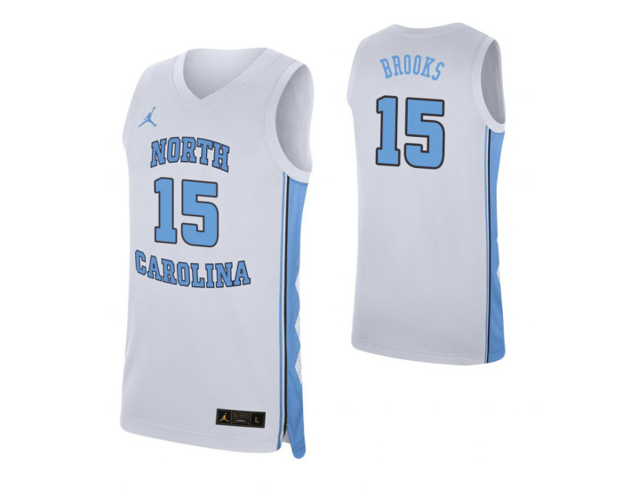 Youth North Carolina Tar Heels #15 Garrison Brooks White Replica College Basketball Jersey