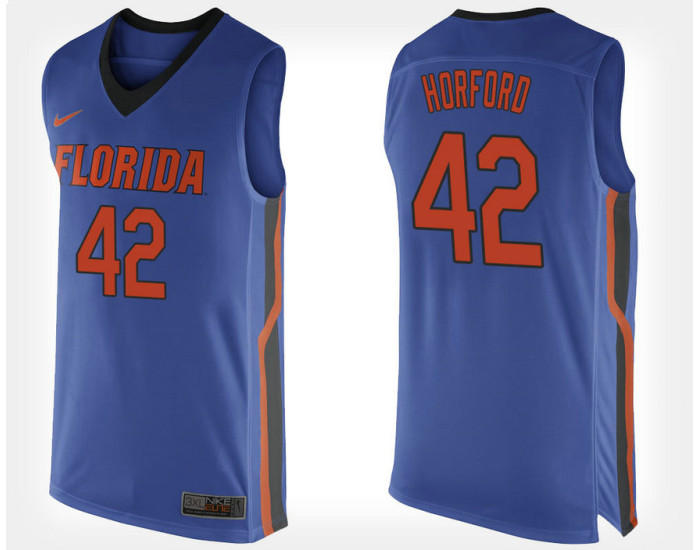 Florida Gators #42 Al Horford Blue Home Authentic College Basketball Jersey