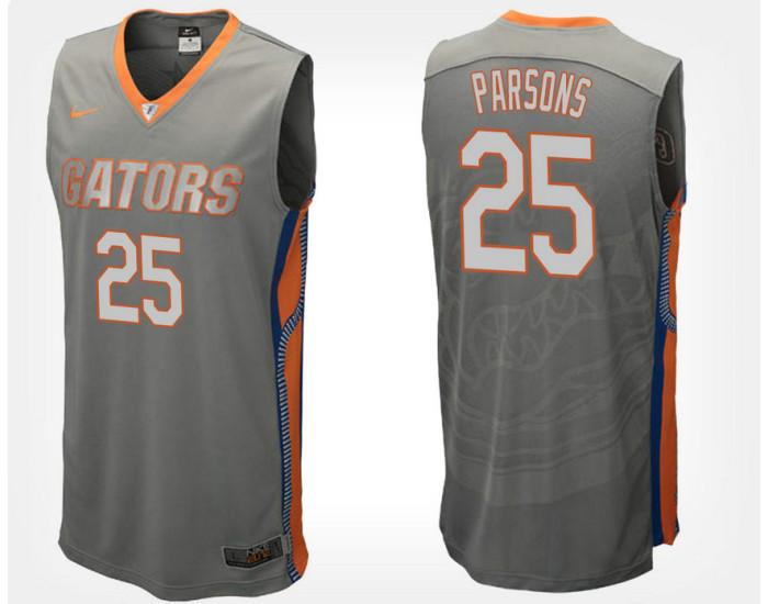 Youth Florida Gators #25 Chandler Parsons Gray Road Authentic College Basketball Jersey