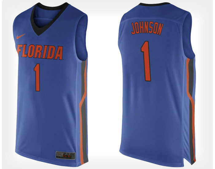 Youth Florida Gators #1 Chase Johnson Blue Home Replica College Basketball Jersey
