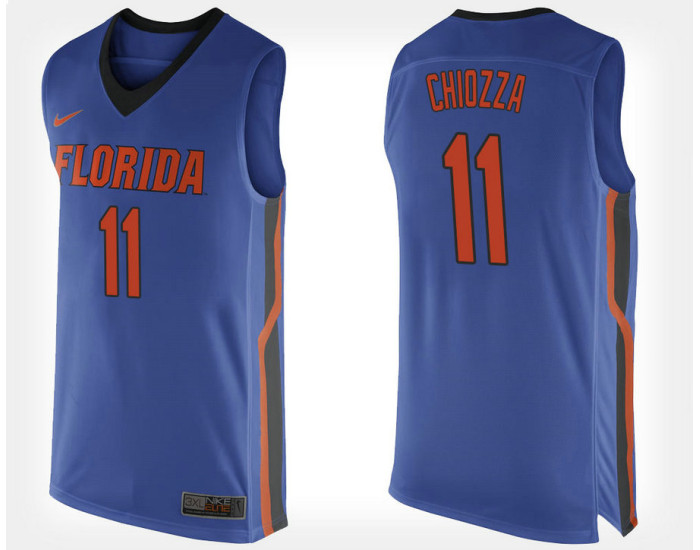 Youth Florida Gators #11 Chris Chiozza Blue Home Authentic College Basketball Jersey