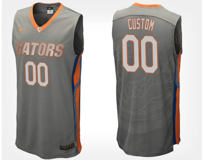 Florida Gators #00 Custom Gray Road Jersey College Basketball