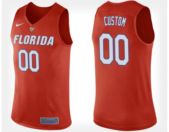 Florida Gators #00 Custom Orange Alternate Jersey College Basketball