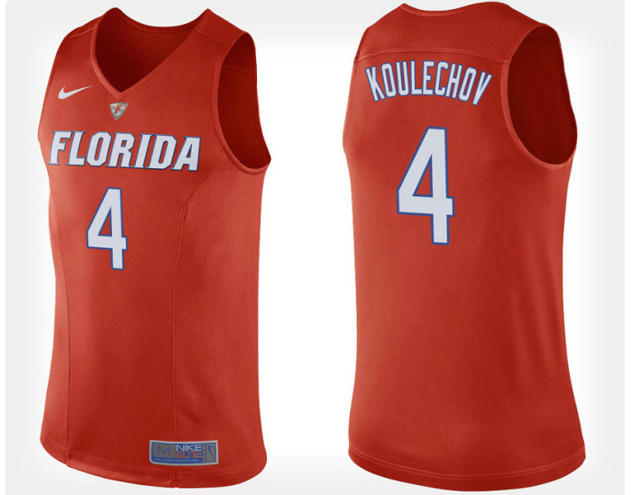 Youth Florida Gators #4 Egor Koulechov Orange Alternate Authentic College Basketball Jersey